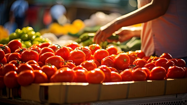 Een bos tomaten op een tafel