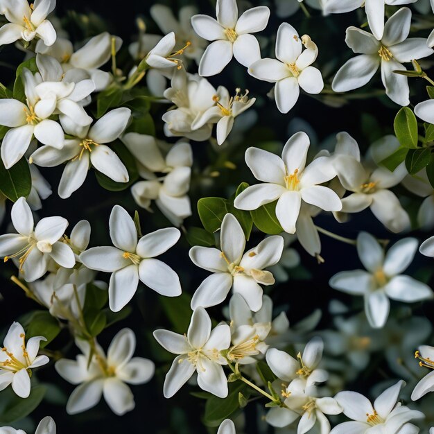 Een bos witte bloemen met het woord "rechtsonder".