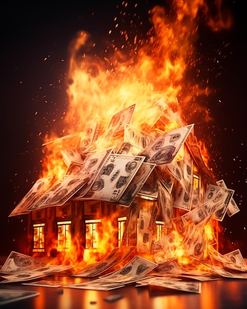 Een brandend huis vol geld