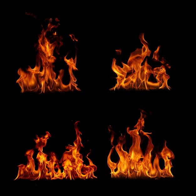 Een brandend vuurmateriaal