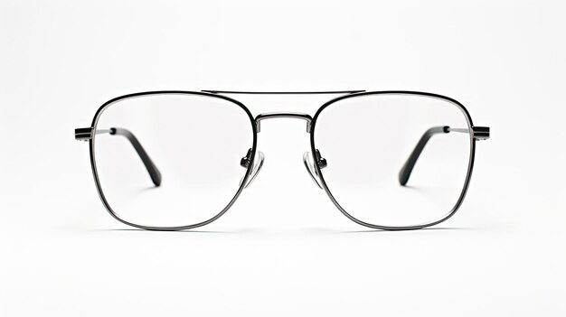 Een bril met een zwarte rand en een zwarte band.