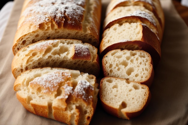 Een brood met gaten in het midden.