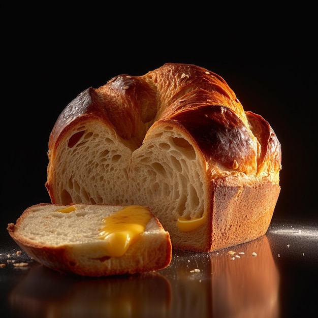 Een brood waar een hap uit is genomen