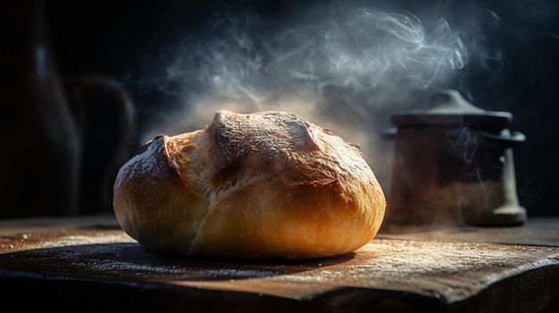 Een brood waar rook uit opstijgt