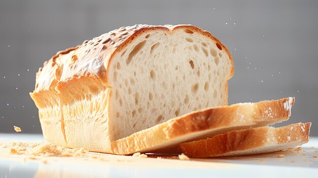 een broodje wordt op een tafel gesneden