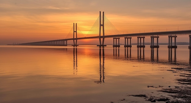 Een brug over de rivier Gare in Portugal