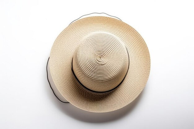 Een bruine hoed met een witte achtergrond.