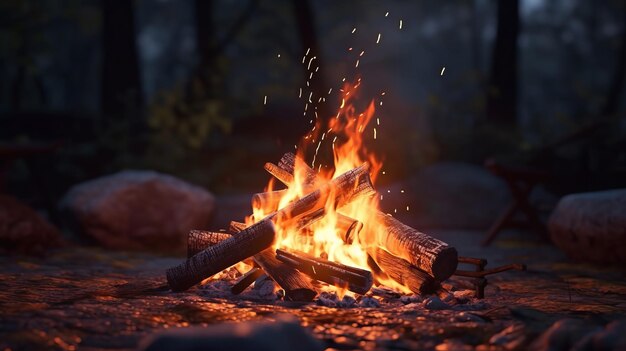 Een brullend kampvuur buiten Generatieve AI