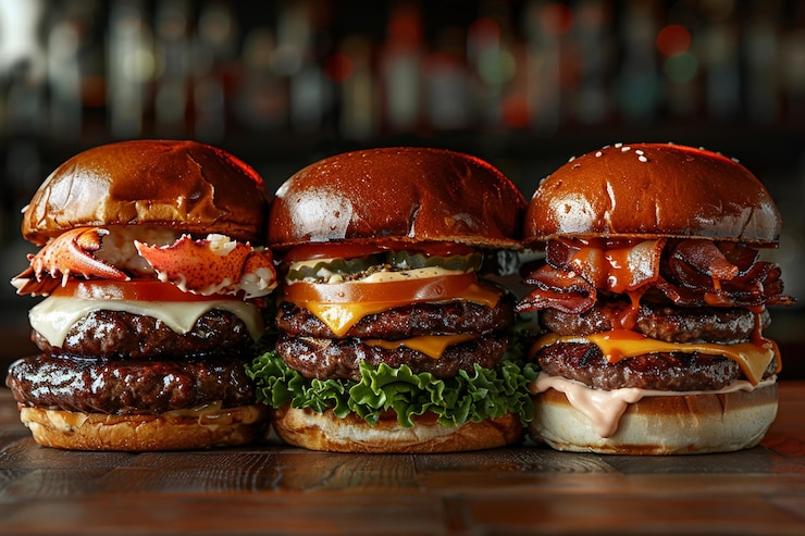 Foto een burger achtergrond