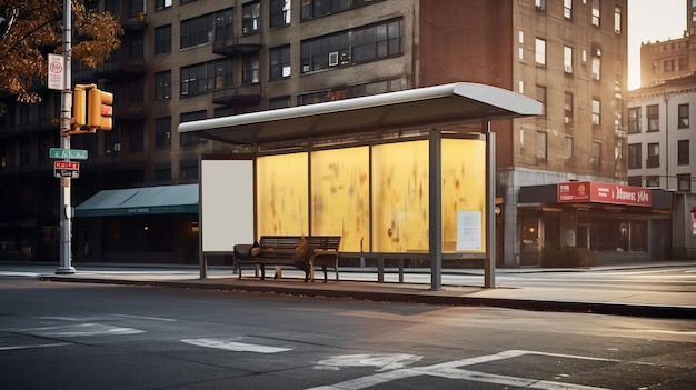 Een bushaltemodel Illustratie AI Generatief