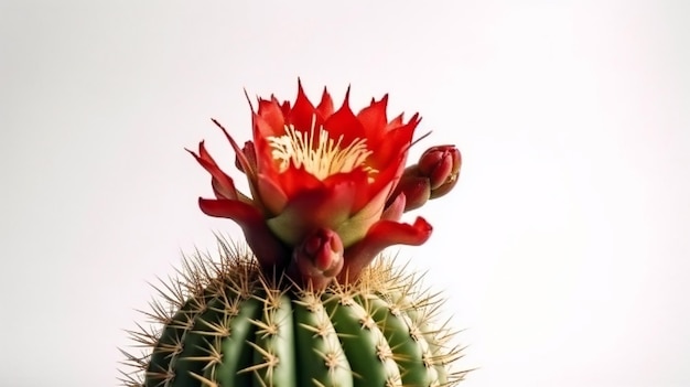 Een cactus met een bloem erop