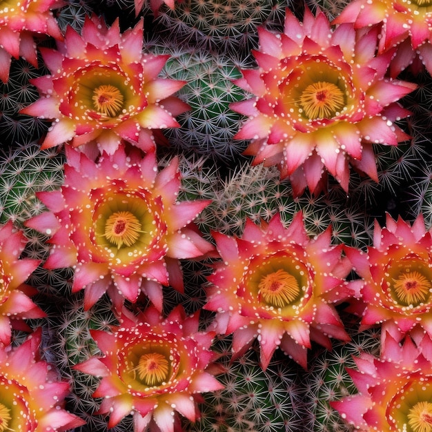 Een cactus met een roze en geel bloemenpatroon waarop het cijfer 3 te zien is.