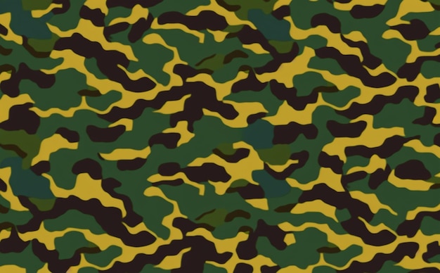 Een camouflagepatroon dat groen en geel is.