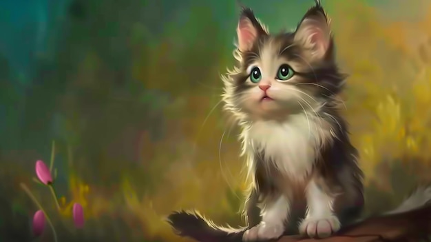 een cartoon kitty voor kinderen kinderboek