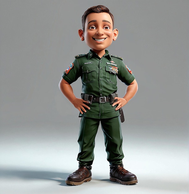 een cartoon personage in een politie uniform