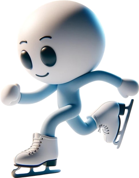 een cartoon personage met een paar schoenen op zijn rug