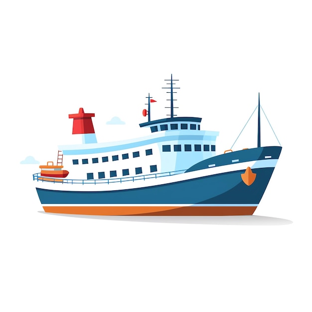een cartoon van een boot
