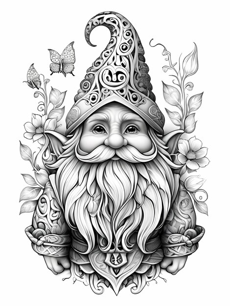 een cartoon van een gnome fantasy gnome schattig 3d cartoon gnome geïsoleerd witte achtergrond lente gnome