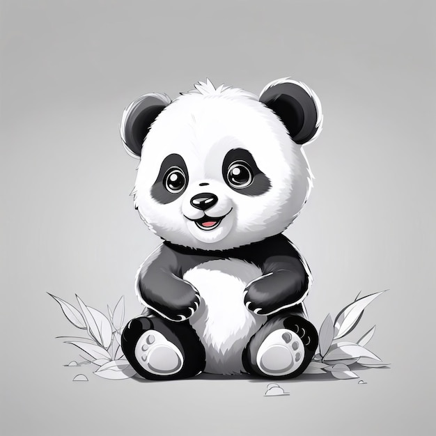 Een charmante jonge panda.