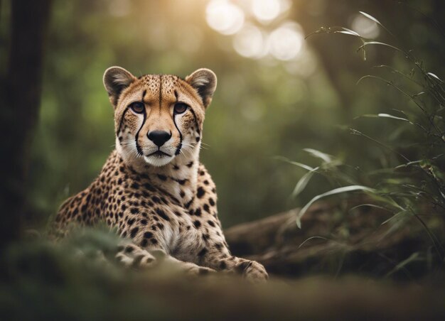 Foto een cheetah in de jungle.