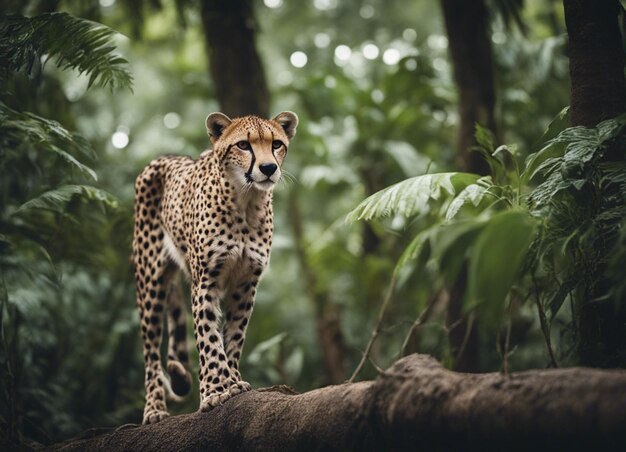 Foto een cheetah in de jungle.