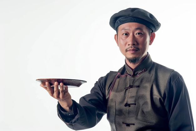Een Chinese man en zijn betrouwbare tablet