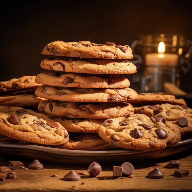 Een chocoladekoekje is een druppelkoekje met chocoladeschilfers