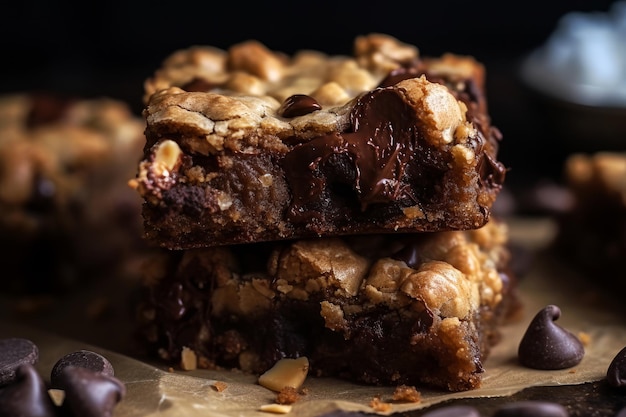 Een chocoladetaart met frambozen en bosbessen op tafel