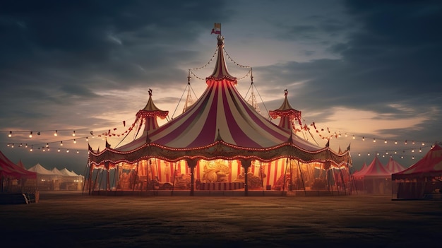 Foto een circus tent vrolijk op carnavalsdag braziliaanse carnaval 4k video van een circustent