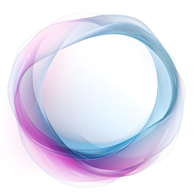 een cirkel met een blauwe en roze kleur erop