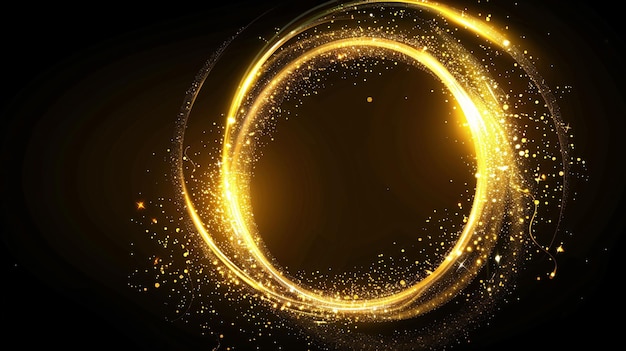 een cirkel met een gouden cirkel op de achterkant