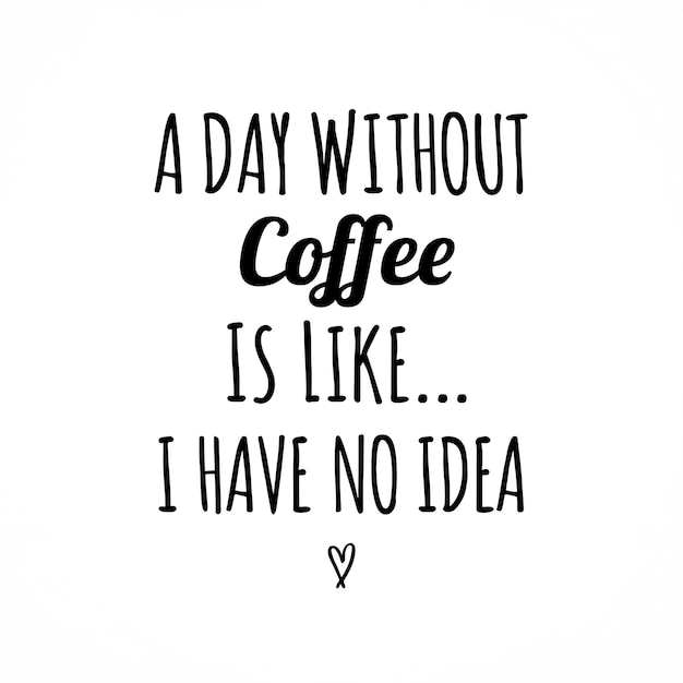 Een citaat uit een dag zonder koffie is als ik vind het geen idee