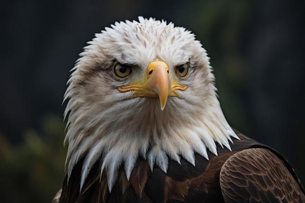 Foto een close-up beeld van een adelaar in het wild