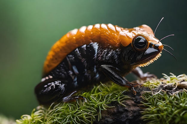 Foto een close-up beeld van kleine dieren in het bos