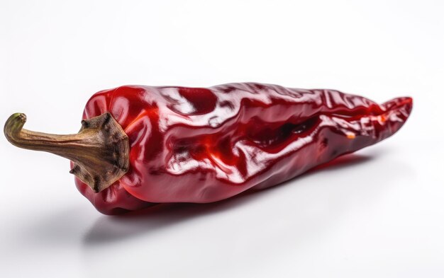 Foto een close-up chili paprika's geïsoleerd op een witte achtergrond gezonde eco food ai gegenereerd