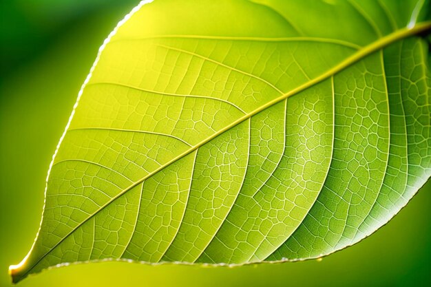 Een close-up groen blad