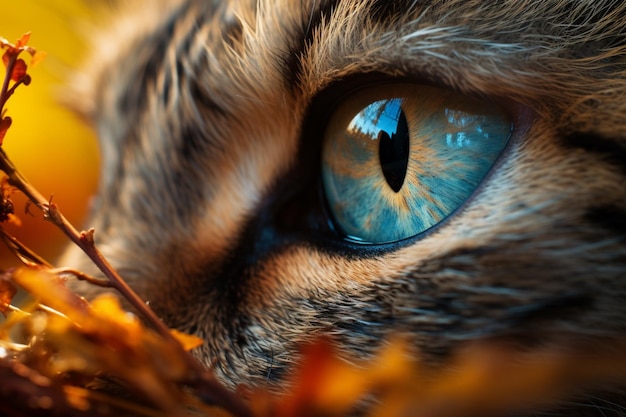 Een close-up shot van kattenoog