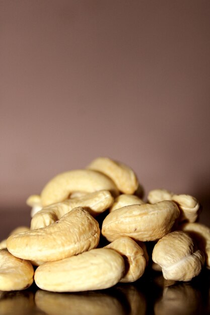 Een close-up van de cashewnoten