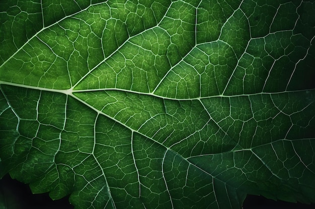 Een close-up van een blad met het woord "groen" erop