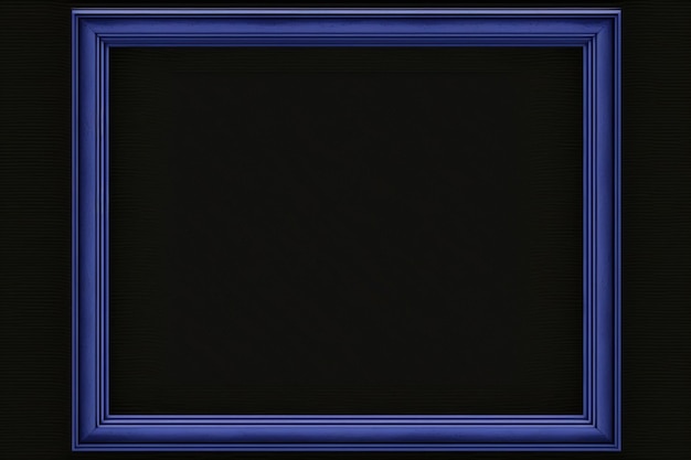 Een close-up van een blauw frame op een zwarte achtergrond generatieve ai