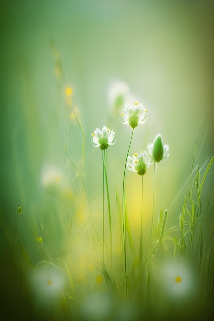 Een close-up van een bloem met een groene achtergrond