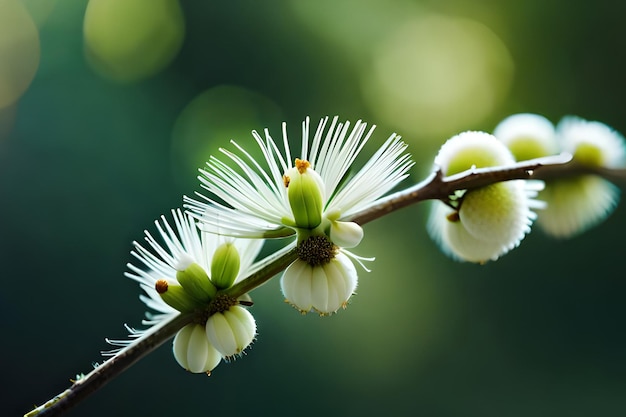 Een close-up van een bloem met het woord orchidee erop