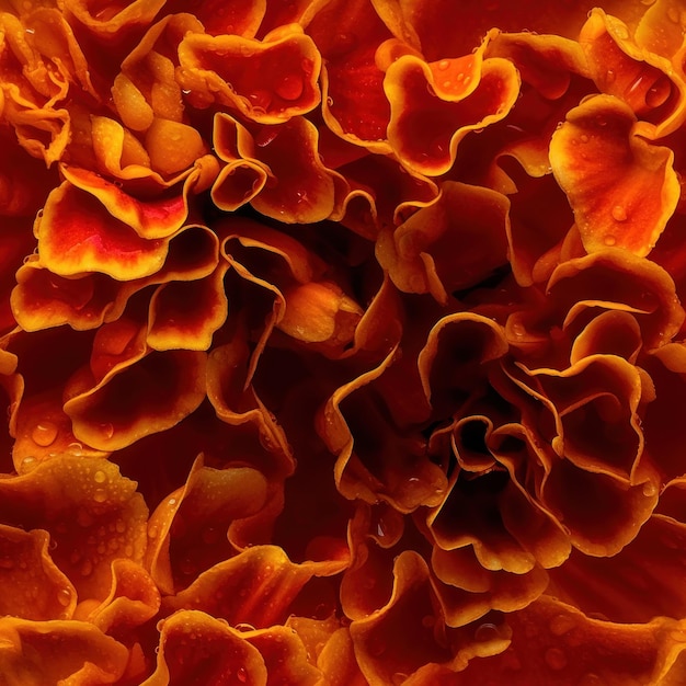 Een close-up van een bloem met oranje bloemblaadjes