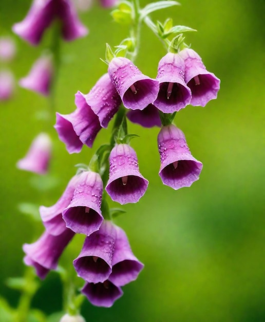 een close-up van een bloem met paarse bloemen HD 8K behang Stock Photographic Image