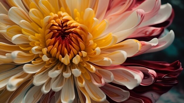 Een close-up van een bloem met waterverftextuur met waterverftextuur