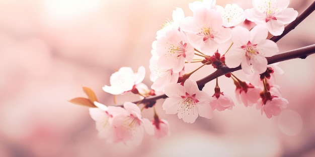 Een close-up van een bloem op een tak van een boom