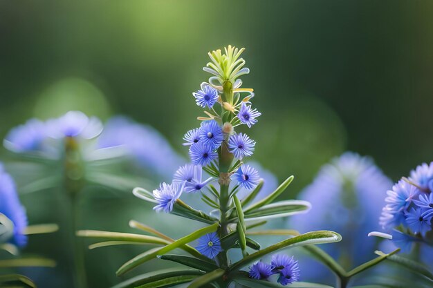 Een close up van een bloem waar de zon op schijnt