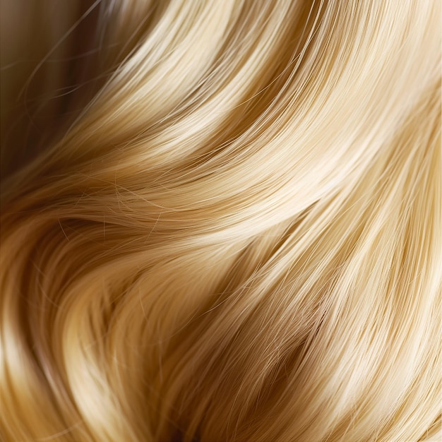 Een close-up van een blond haar