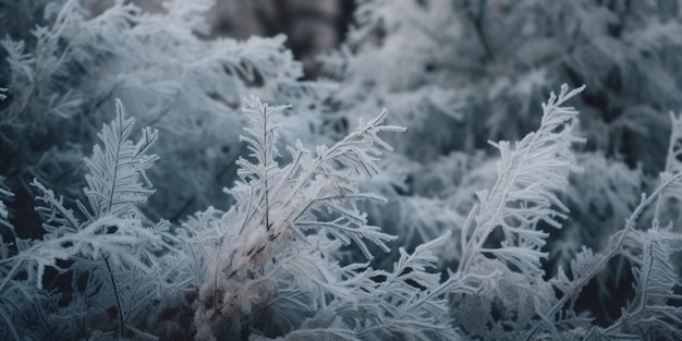 Een close-up van een boom bedekt met ijs