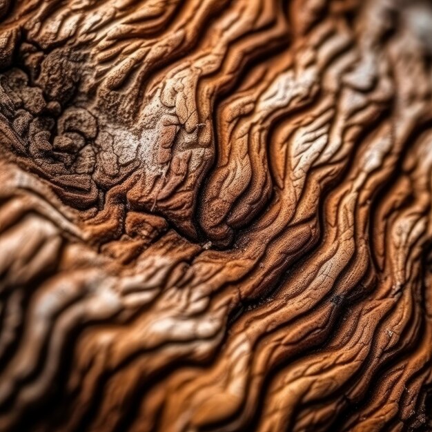 Een close-up van een boomstam met de textuur van de schors.